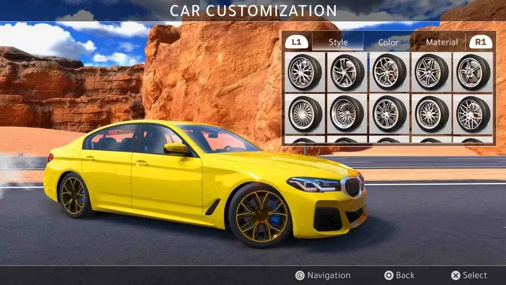 Highway Drifter Hajwala Simulator tùy chỉnh xe BMW vàng