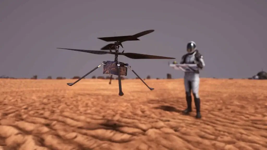 Điều khiển thiết bị bay không người lái drone trong Occupy Mars The Game