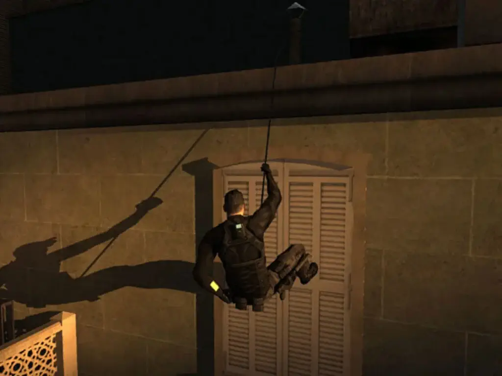 Sam Fisher đu dây xâm nhập trong Tom Clancys Splinter Cell