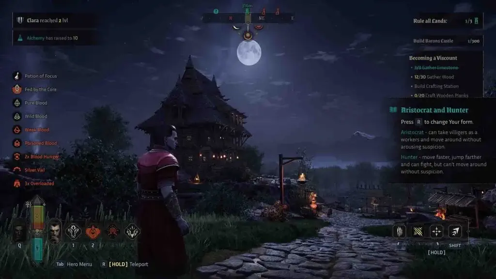 Giao dien gameplay va nhiem vu trong game Vampires Bloodlord Rising