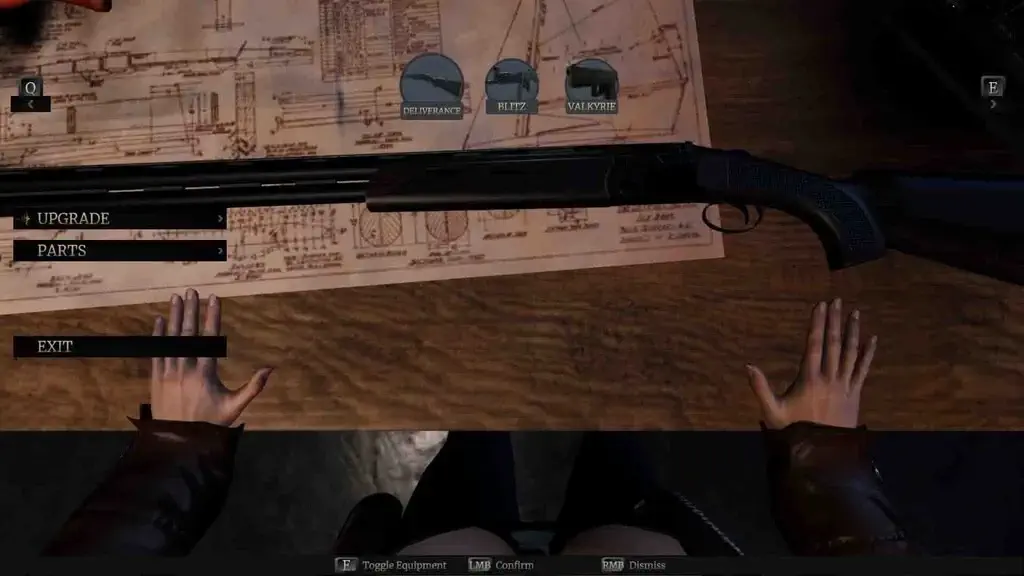 Giao diện nâng cấp vũ khí Deliverance Blitz Valkyrie Wicked Seed