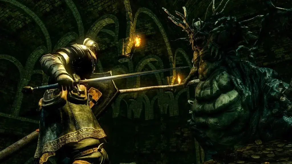Stray Demon Boss Dark Souls Remastered Stray Demon boss Dark Souls Remastered trong hầm ngục tối