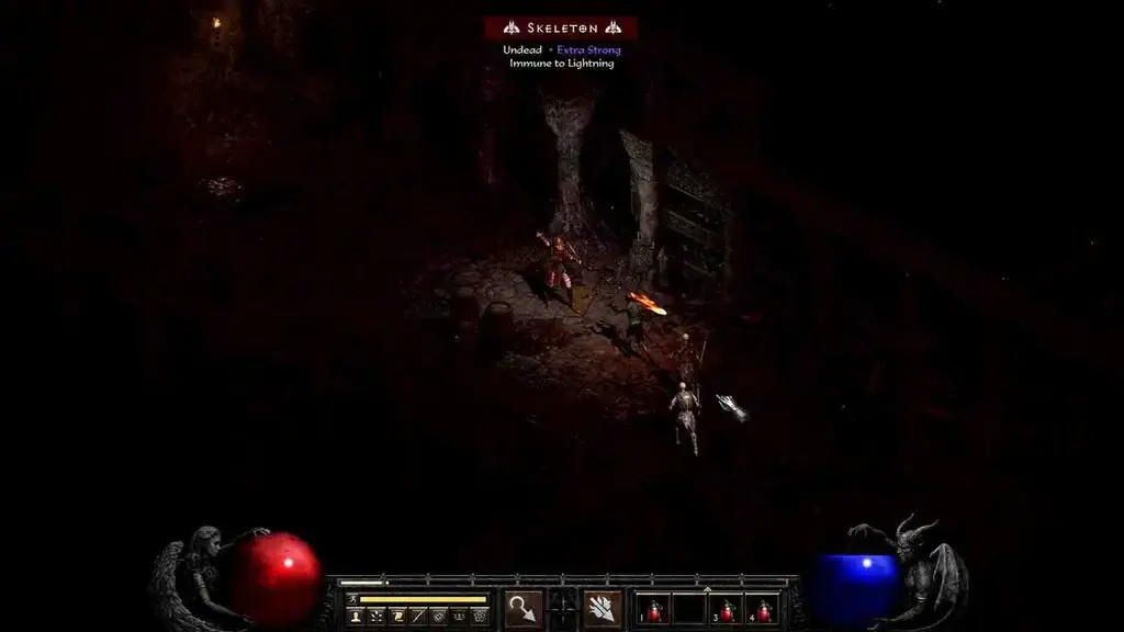 Diablo II Resurrected Infernal Edition Chiến Đấu Skeleton diablo 2 resurrected infernal edition gameplay chien dau skeleton undead