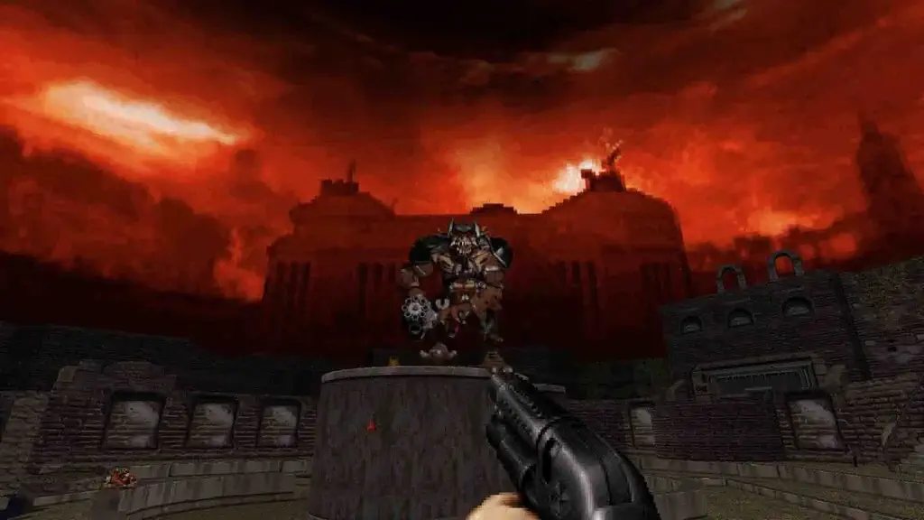 Duke Nukem 3D 20th Anniversary World Tour gameplay đấu boss quái vật khổng lồ