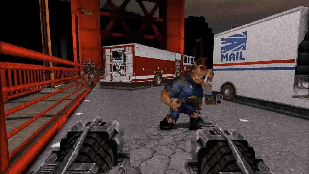 Duke Nukem 3D 20th Anniversary World Tour màn chơi San Francisco bắn Pig Cop