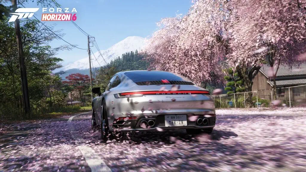 Porsche 911 Dưới Tán Hoa Anh Đào Forza Horizon 6 xe porsche 911 chay duoi tan hoa anh dao map nhat ban forza horizon 6