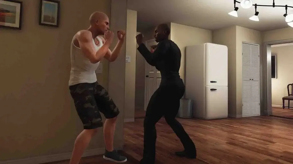 Cảnh chiến đấu trong game House Party Màn đối đầu kịch tính giữa Frank và nhân vật trong bếp game House Party