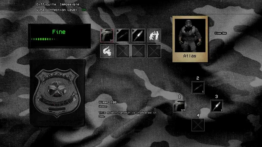 Hệ Thống Vật Phẩm Và Trang Bị Nhân Vật Atlas giao dien inventory vat pham vu khi game necrosis dawn of dread