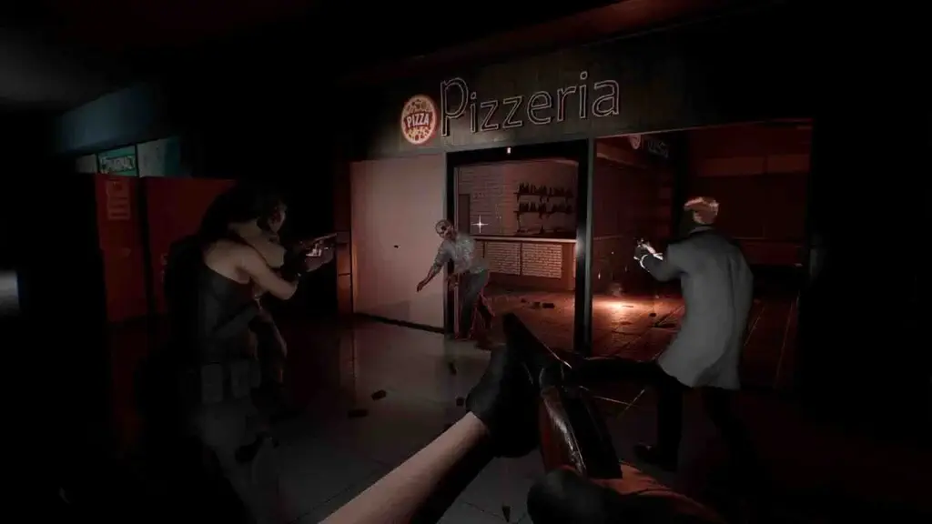 Chế Độ Đồng Đội Sinh Tồn Tại Tiệm Pizzeria hinh anh gameplay co op tieu diet zombie tai tiem pizzeria necrosis dawn of dread