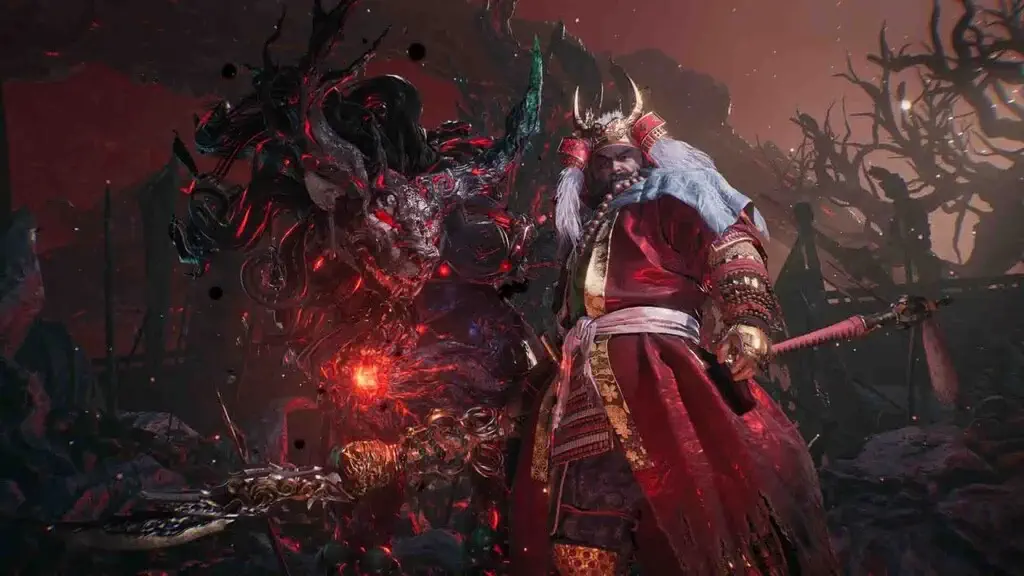 Trận chiến giữa samurai và quái vật khổng lồ trong game Nioh 3