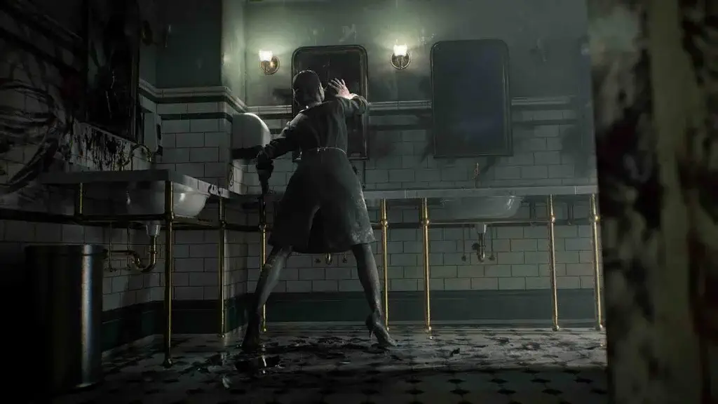 Cảnh Quay Rùng Rợn Trong Nhà Vệ Sinh Resident Evil Requiem nhan vat nu trong nha ve sinh kinh di resident evil requiem gameplay