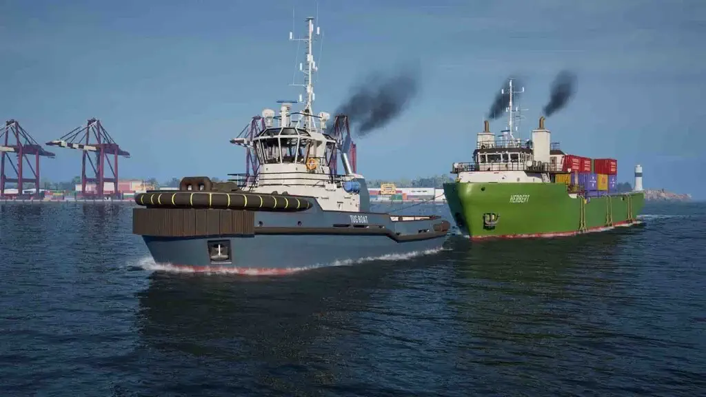 Tàu Kéo Hỗ Trợ Cập Cảng - Seafarer: The Ship Sim tau keo ho tro tau van tai herbert trong game seafarer the ship sim