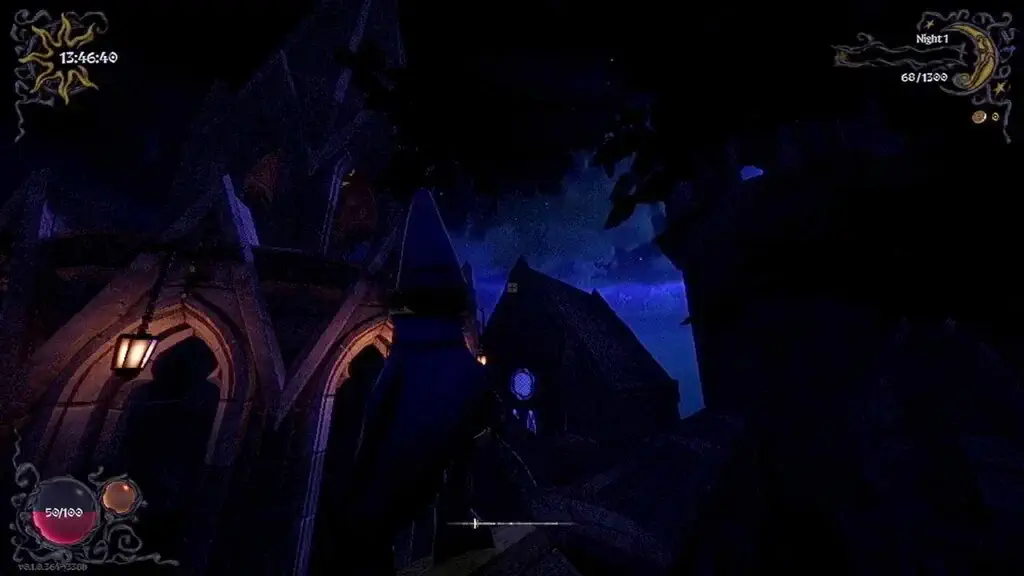 Gameplay YAPYAP phong cách kinh dị kiến trúc lâu đài cổ điển trên Steam