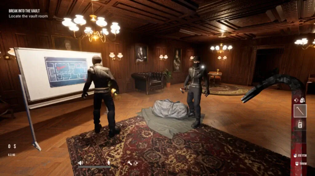 gameplay dark hours cầm xà beng đột nhập phòng sang trọng