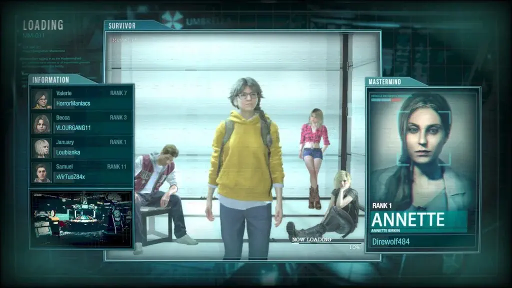 Giao Diện Chọn Nhân Vật Resident Evil Resistance man hinh cho resident evil resistance chon nhan vat survivor va mastermind