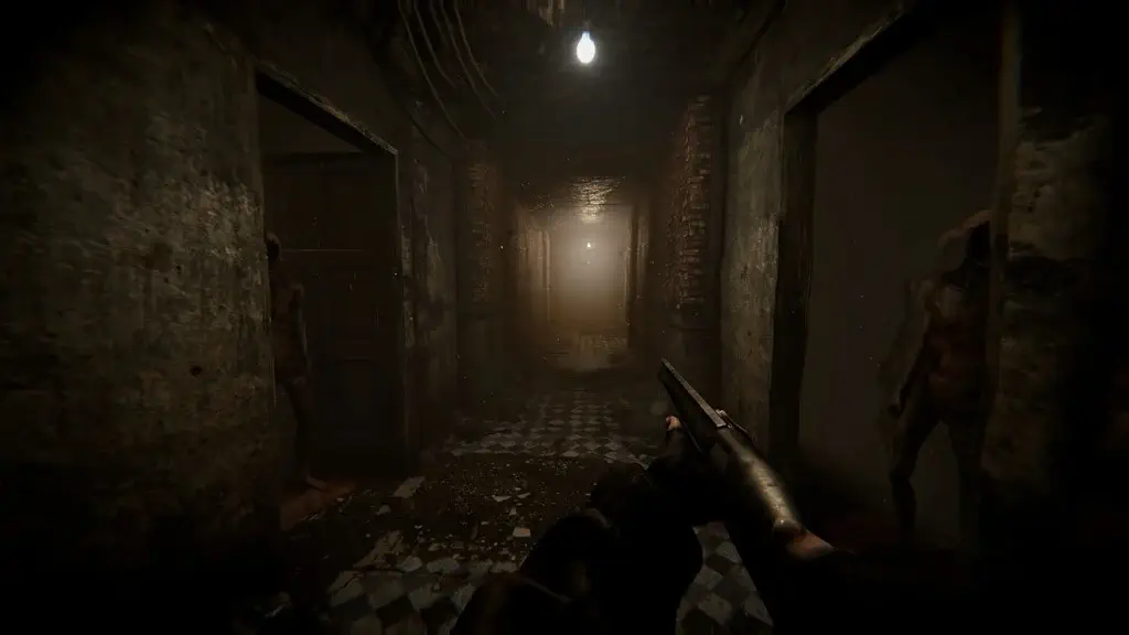 Chiến đấu trong hành lang tối hẹp với súng shotgun, đối đầu quái vật ẩn nấp trong Total Chaos.