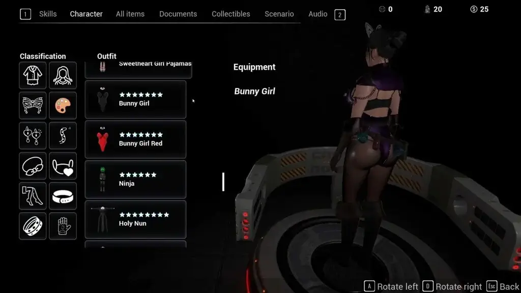 Giao diện tùy chỉnh trang phục và thiết bị cho nhân vật trong game Dawn Break.