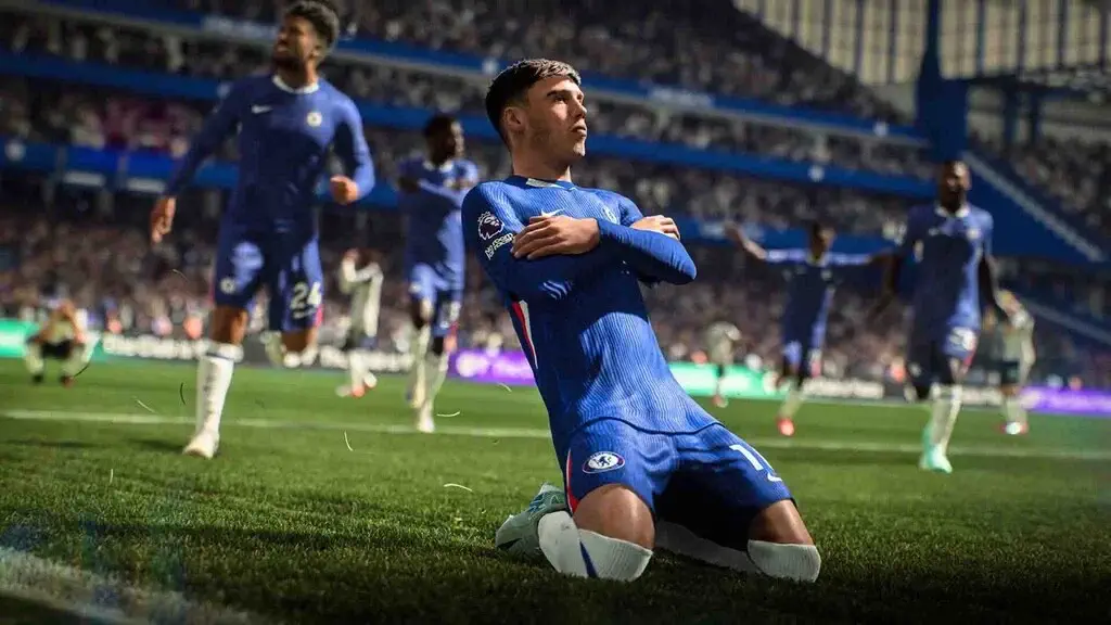 EA SPORTS FC 26 gameplay màn ăn mừng bàn thắng của Kai Havertz tại Chelsea